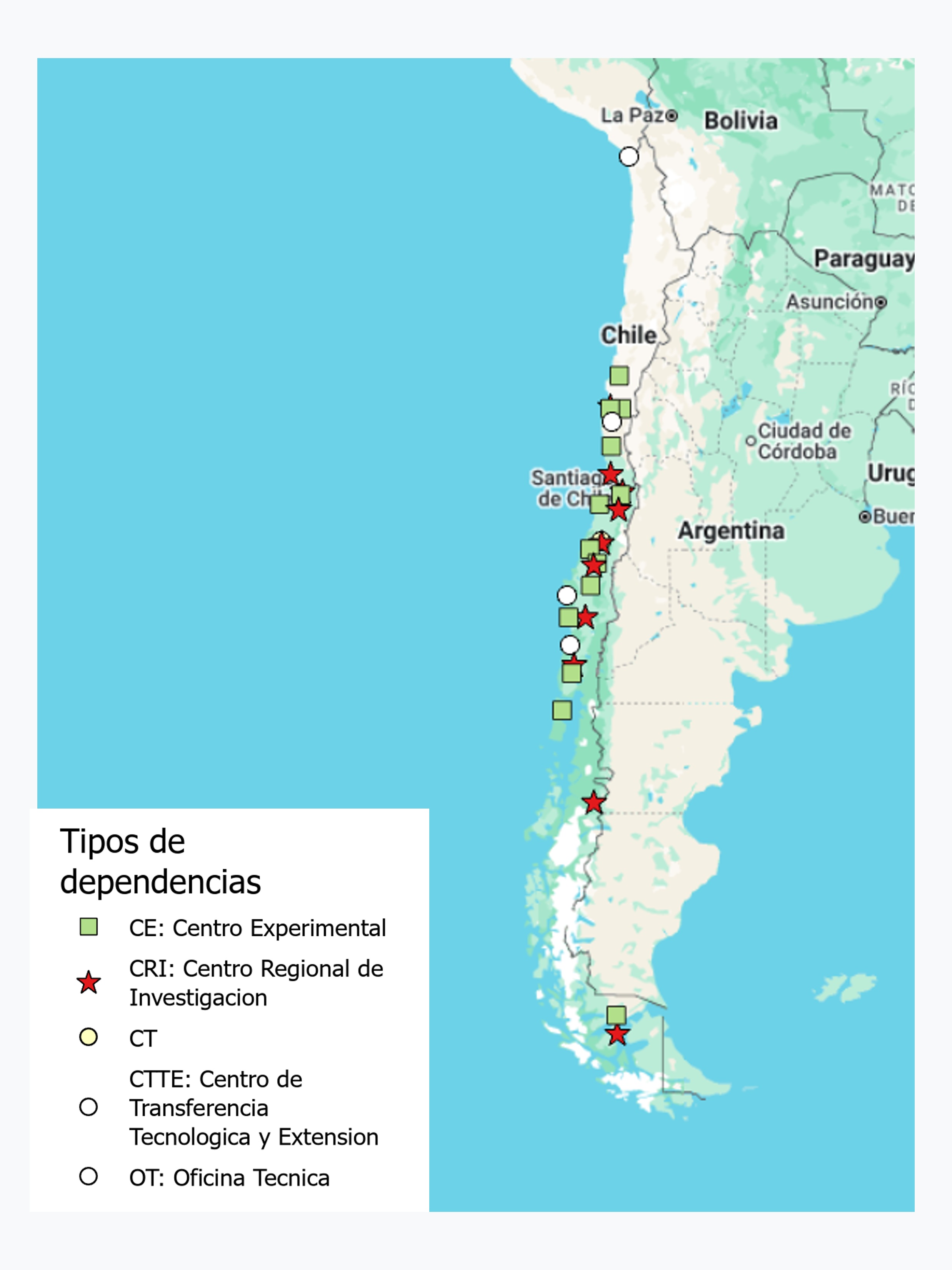Servicio Web de Mapas - Dependencias MINAGRI INIA
